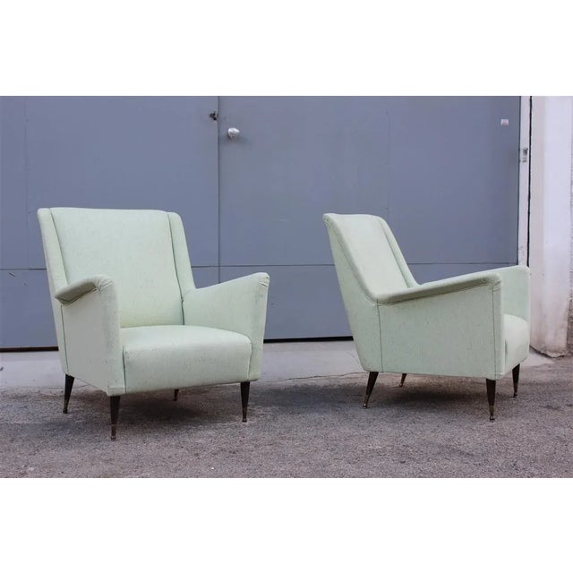 Set of Mid-Century Italian Lounge Chairs in the Style of Gio Ponti For Sale - Image 6 of 12