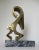 Metal Vintage Mid-Century Large Modernist Brass Ram Sculpture on Marble Slab For Sale - Image 7 of 13