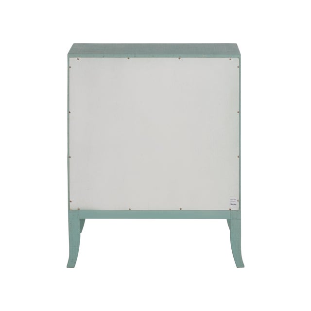 Chelsea House Inc George III Raffia Bedside Table - Blue For Sale - Image 4 of 6
