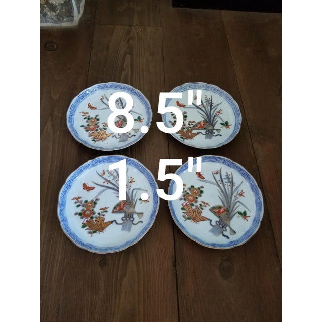 1920s Ceramic Imari Plates- Set of 4 For Sale In San Antonio - Image 6 of 8