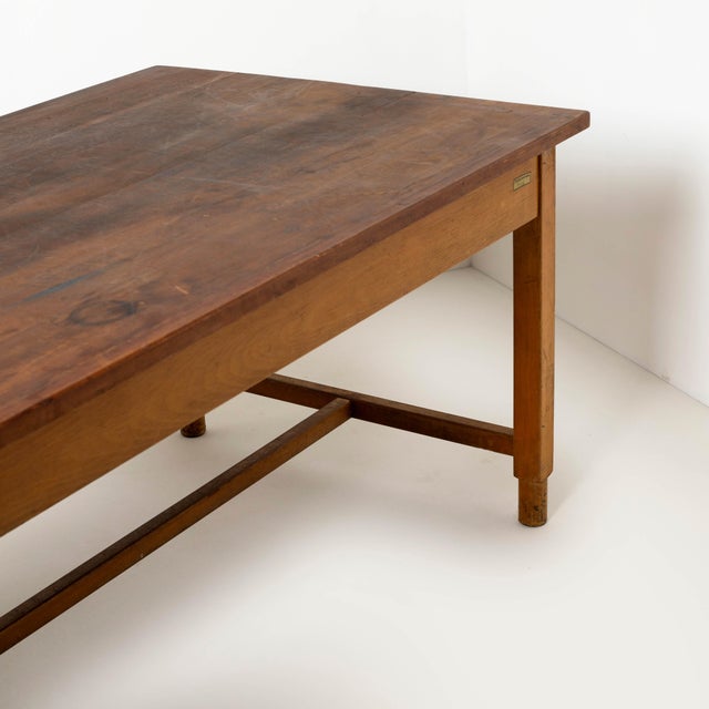 Industrial Farm Worktable with Wood, Czechoslovakia, 1960s For Sale - Image 4 of 11