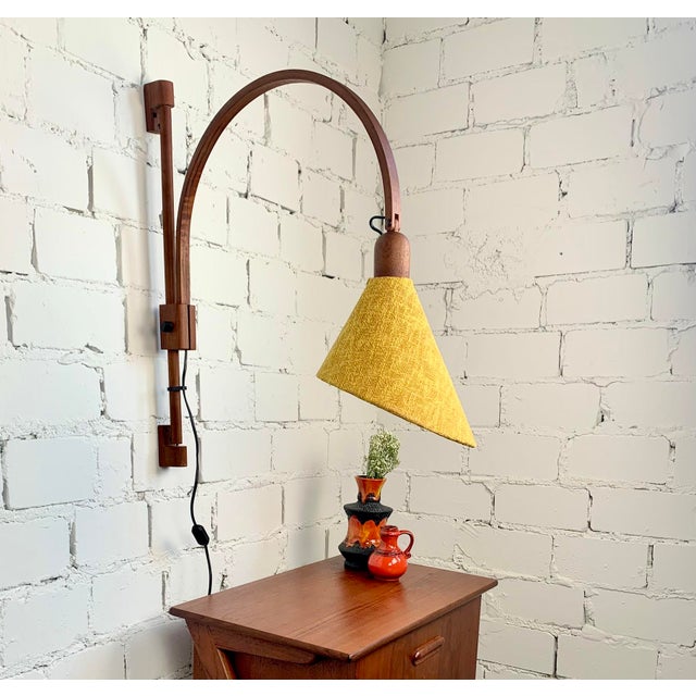 Mid-Century Modern Adjustable Teak Wall Lamp, Germany, 1970s For Sale - Image 16 of 16