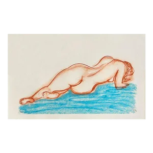 1990 Marie-Jo Bourron Etude De Nu Lithograph