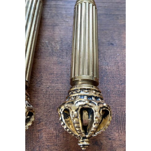 Maxwell Phillips Vintage Maxwell Phillips MCM Brass & Stainless Steel Crown Bar Tool Set- 3 Pieces For Sale - Image 4 of 7