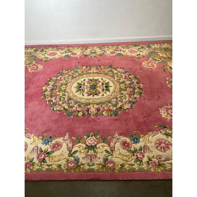 Hand Knotted Cambodian Rug For Sale - Image 3 of 5