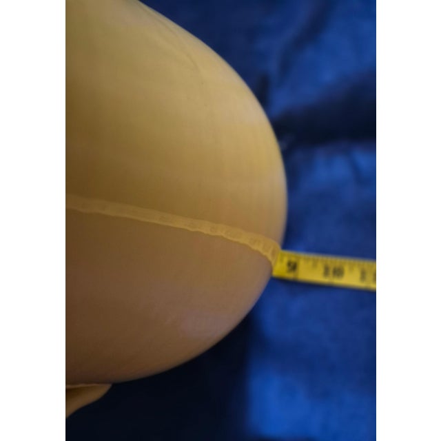 Ceramic Late 20th Century Hand-Made Italian Glazed Ceramic Pitcher in Ochre Yellow For Sale - Image 7 of 8