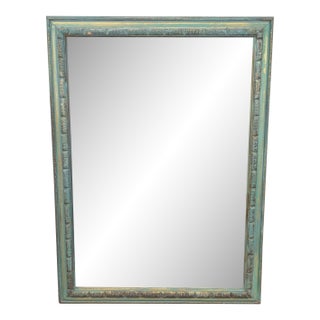 Vintage Carved Wood Mirror For Sale