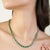 21.78 Carat Green Onyx Bezel-Set Gemstone Tennis Necklace- 925 Sterling Silver Jewelry For Sale - Image 4 of 12