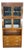 1980s Henredon Scene One Oak Campaign Curio Display Cabinet Library Bookcase 84" For Sale