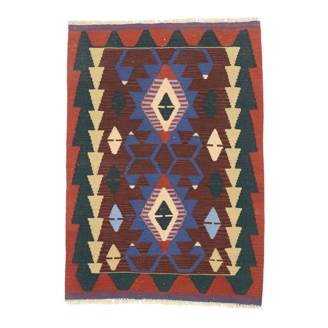 Vintage Persian Shiraz Kilim Rug - 02'11 X 04'01 For Sale