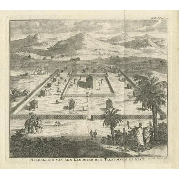 Monastery of the Talapoin in Siam, 1739, Paper For Sale - Image 6 of 6