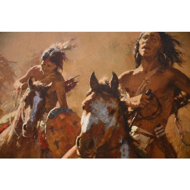2010s Howard Terpning “Mystic Power of the War Shield” Signed Limited Edition MasterWork Giclée Canvas, 12/55 For Sale - Image 5 of 10