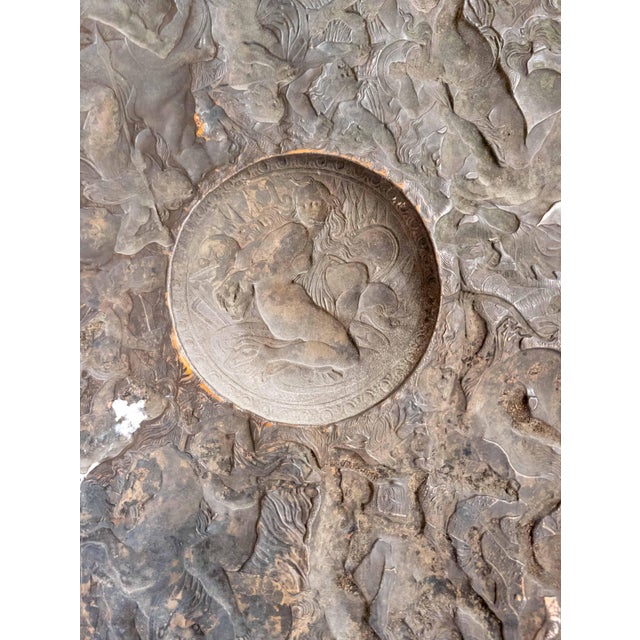 19th Century Large Copper Electrotype Charger "Battle of the Amazons" by Elkington & Co. For Sale - Image 12 of 16