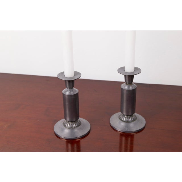 Danish Art Deco Candleholders by Just Andersen, 1930s, Set of 2 For Sale - Image 3 of 10