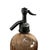 Original antique French seltzer bottle dating from the early 20th century, featuring its original cast metal siphon head...