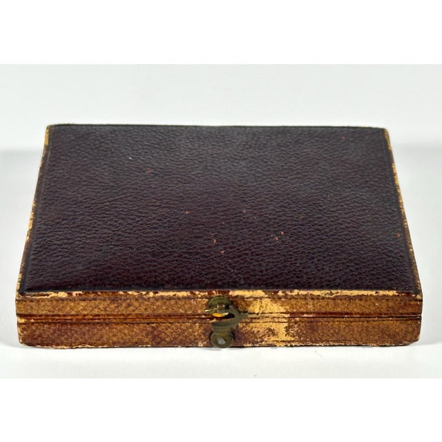 Blue Antique Miniature Portrait Painting of Woman in Original Presentation Case For Sale - Image 8 of 10