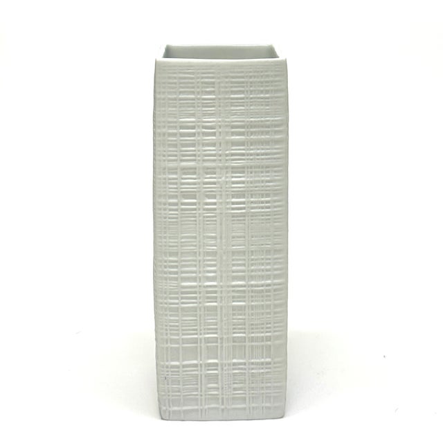 Rosenthal Matte White Bisque Porcelain 4-Sided Vase by Rosenthal Studio Line, Circa 1990s For Sale - Image 4 of 9