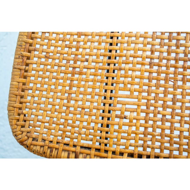 Model 550 Dining Chairs in Wicker by Dirk Van Sliedregt, Netherlands, 1950s, Set of 2 For Sale - Image 4 of 6