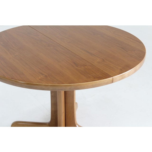 Vintage Danish Round Extendable Dining Table, 1960s For Sale - Image 6 of 8