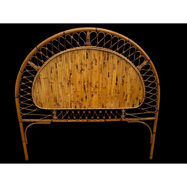 Vintage Italian Rattan Headboard, 1960 For Sale - Image 6 of 11
