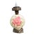 Vintage "Gone With the Wind” Hurricane Parlor Lamp Double Globe Pink Roses For Sale