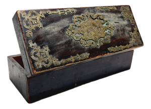 Oriental Wooden Toolbox with Alpacca Applications, 1930s