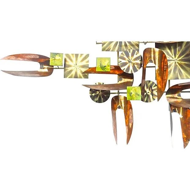 Mid-Century Modern William Vose Mid-Century Modern Metal Wall Sculpture For Sale - Image 3 of 6