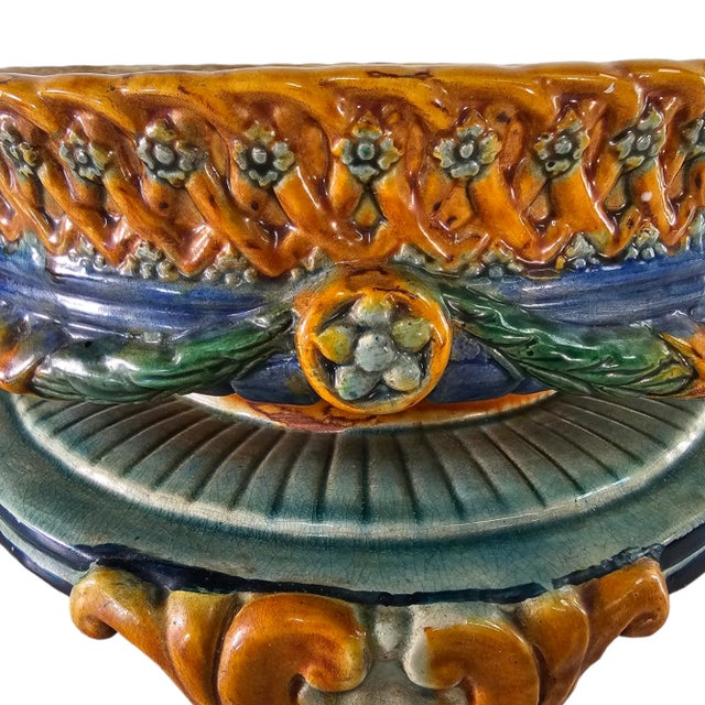 Brown Wedgwood Reproduction Centerpiece Bowl W/ Cherubs For Sale - Image 8 of 10