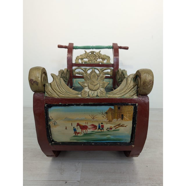 Decorative Sleigh in Wood, 1970s For Sale - Image 11 of 17