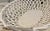Beautifully handcrafted white weaved Italian ceramic oval shaped fruit/bread/decorative basket. Made in Italy on underside.