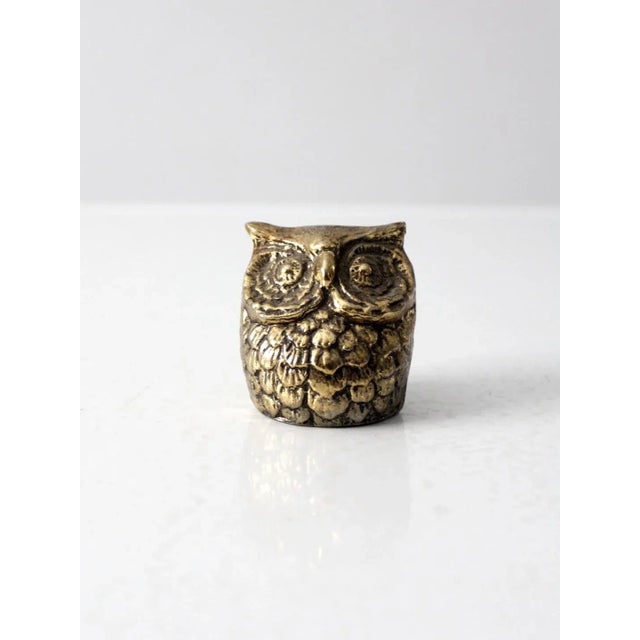 Vintage Brass Owl For Sale - Image 11 of 11