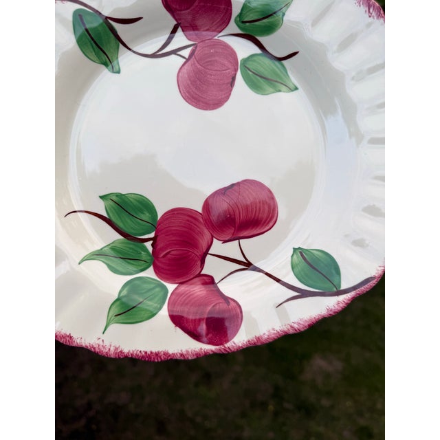 Vintage Blue Ridge Pottery Crab Apple Serving Platter Small For Sale - Image 4 of 8