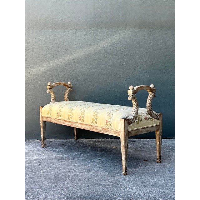 Vintage Carved Tiger Bench For Sale In West Palm - Image 6 of 12