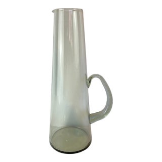 1960s Danish Modern Per Lütken for Holmegaard Smoked Glass Martini Pitcher For Sale
