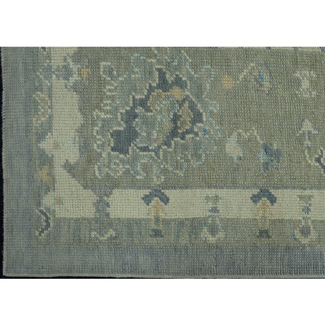 Turkish Oushak Square Rug 8'3" x 7'9" #18104 For Sale - Image 4 of 8