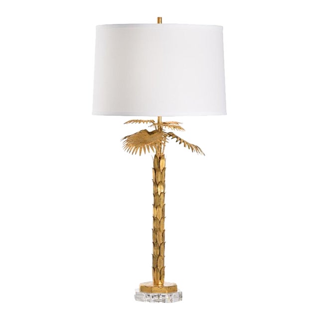 Wildwood Palm Island Table Lamp - Gold For Sale