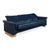 Paradise 3-Seater Sofa in Blue Leather from Stressless For Sale - Image 4 of 15
