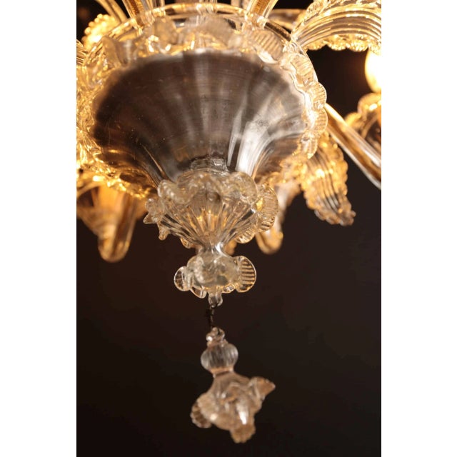 Small Venetian Murano Glass Chandelier For Sale - Image 6 of 8