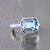 Traditional Natural Aquamarine Ring 6.5 14k White Gold 3.21 TCW Certified, Size 6 For Sale - Image 3 of 11