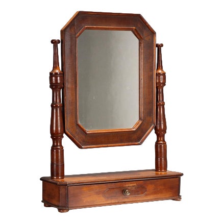 Late 19th Century Tabletop Mirror in Walnut For Sale
