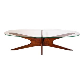 1960s Mid Century Modern Pearsall Jacks Oval Coffee Table For Sale
