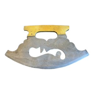 19th Century Iron and Brass Chopper With Cutout Design