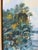 Vintage W. Flosier Tropical Florida Highwaymen Style Oil on Masonite Board – Framed For Sale - Image 12 of 16