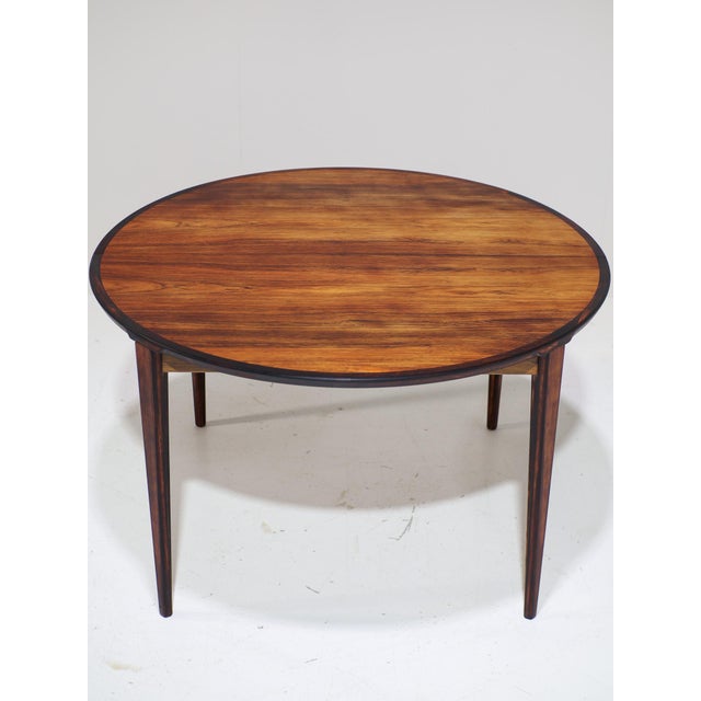 Round Extendable Dining Table in Rosewood by Henry Rosengren Hansen for Brande Møbelindustri, 1960s For Sale - Image 13 of 18