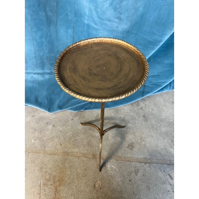 Metal Small Mid Century Modern Style Metal Drinks Table With Pointed Feet For Sale - Image 7 of 11