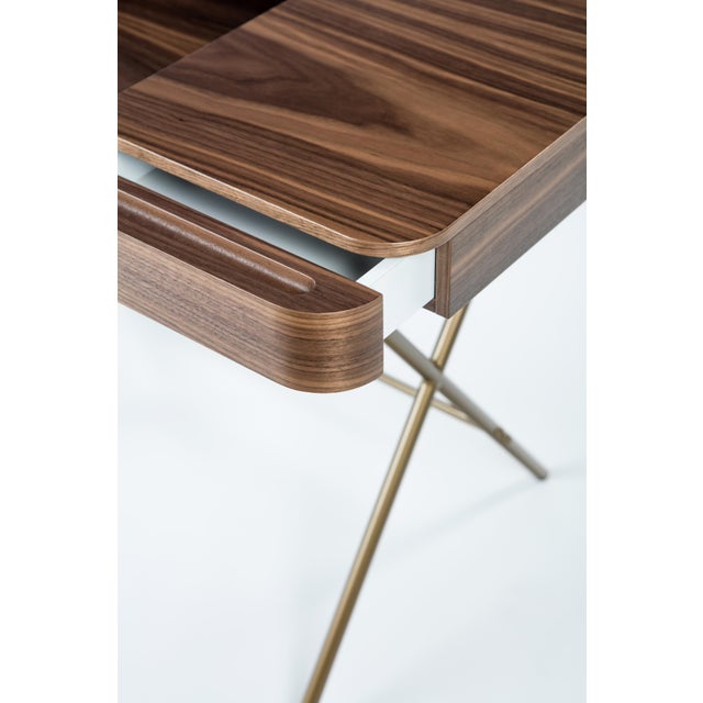 Early 21st Century Cosimo Desk with Walnut Veneer Top by Marco Zanuso Jr. for Adentro, 2017 For Sale - Image 5 of 16