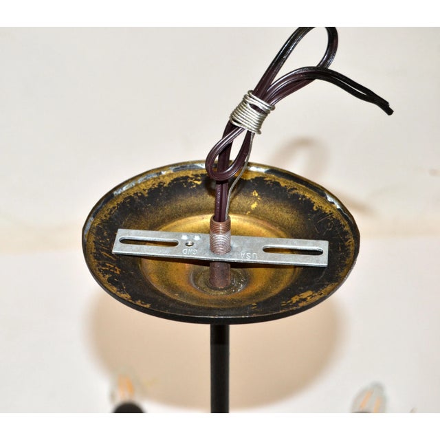 Stilnovo Italian 12 Shade Chandelier Bronze Finish Mid-Century Modern 1960 For Sale - Image 11 of 13