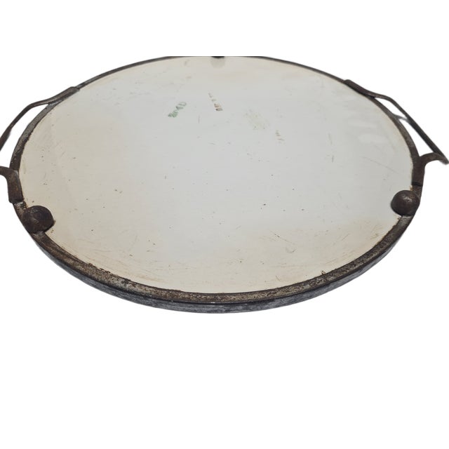 Metal Art Nouveau Porcelain Tray, 1890s For Sale - Image 7 of 12
