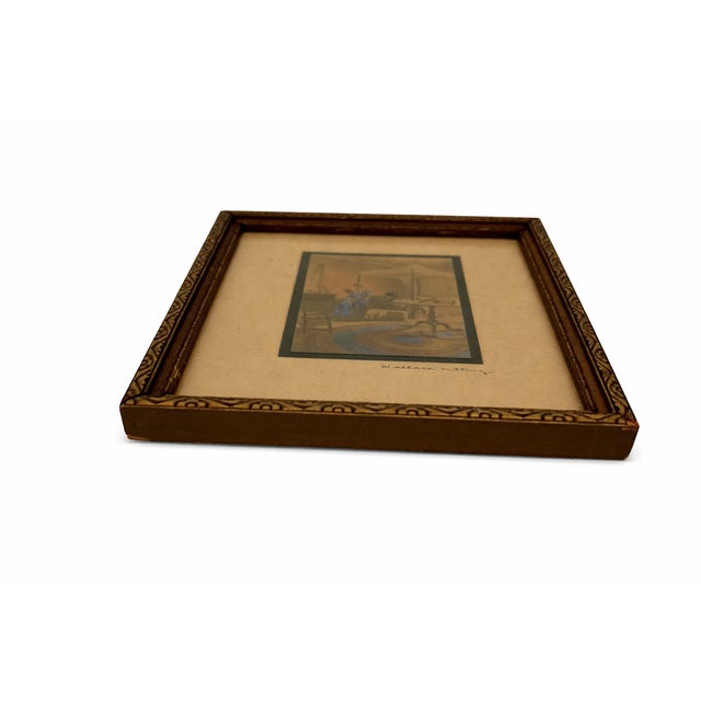 American Wallace Nutting Hand-Colored Photograph, Signed, Early 20th Century For Sale - Image 3 of 7