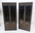 Pair of Dark Burl Wood Lighted Display Curio Cabinets Vitrines Mastercraft MINT